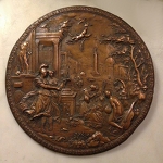 Bronze relief baroque mythological allegory